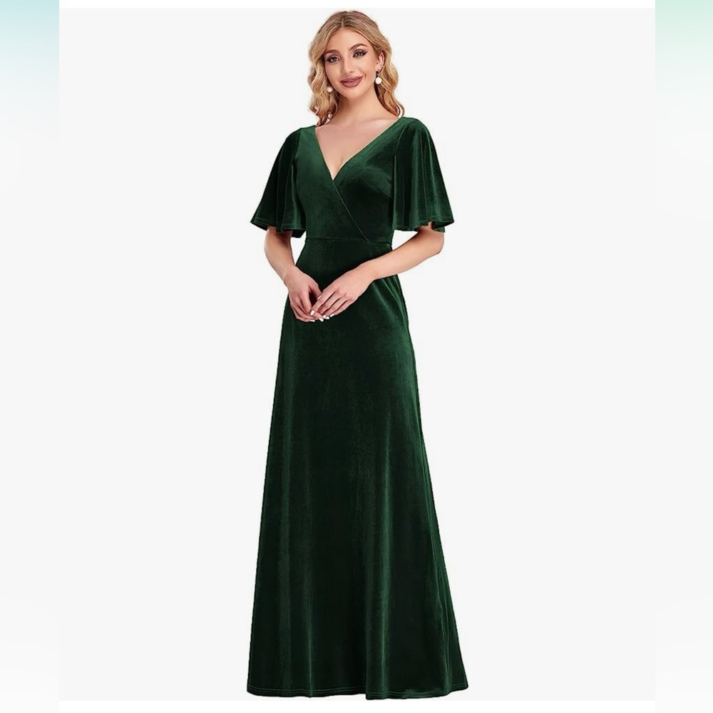 Like New Velvet V-neck Dress